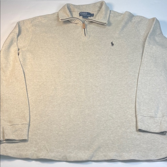 Polo Ralph Lauren Other - Polo by Ralph Lauren Men's Light Tan Quarter Zip Pullover Sz XL